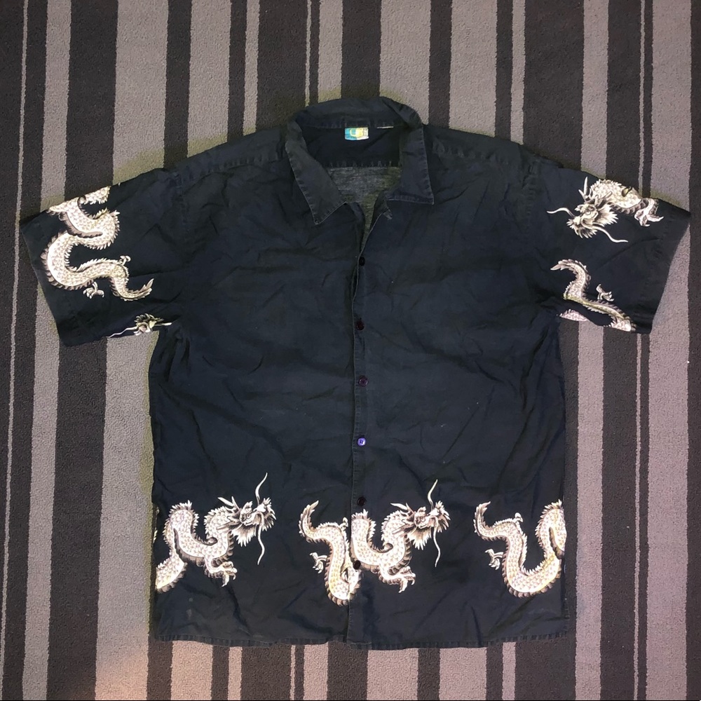 “Groggy” Vintage Dragon button-up
